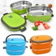 thumbnail image 4 of Ounissouiy Manténgase fresco todo el día Rectángulo Caja de almuerzo de acero inoxidable Contenedores de almacenamiento de alimentos Caja de Organizadores de utensilios de cocina azul, 4 of 6