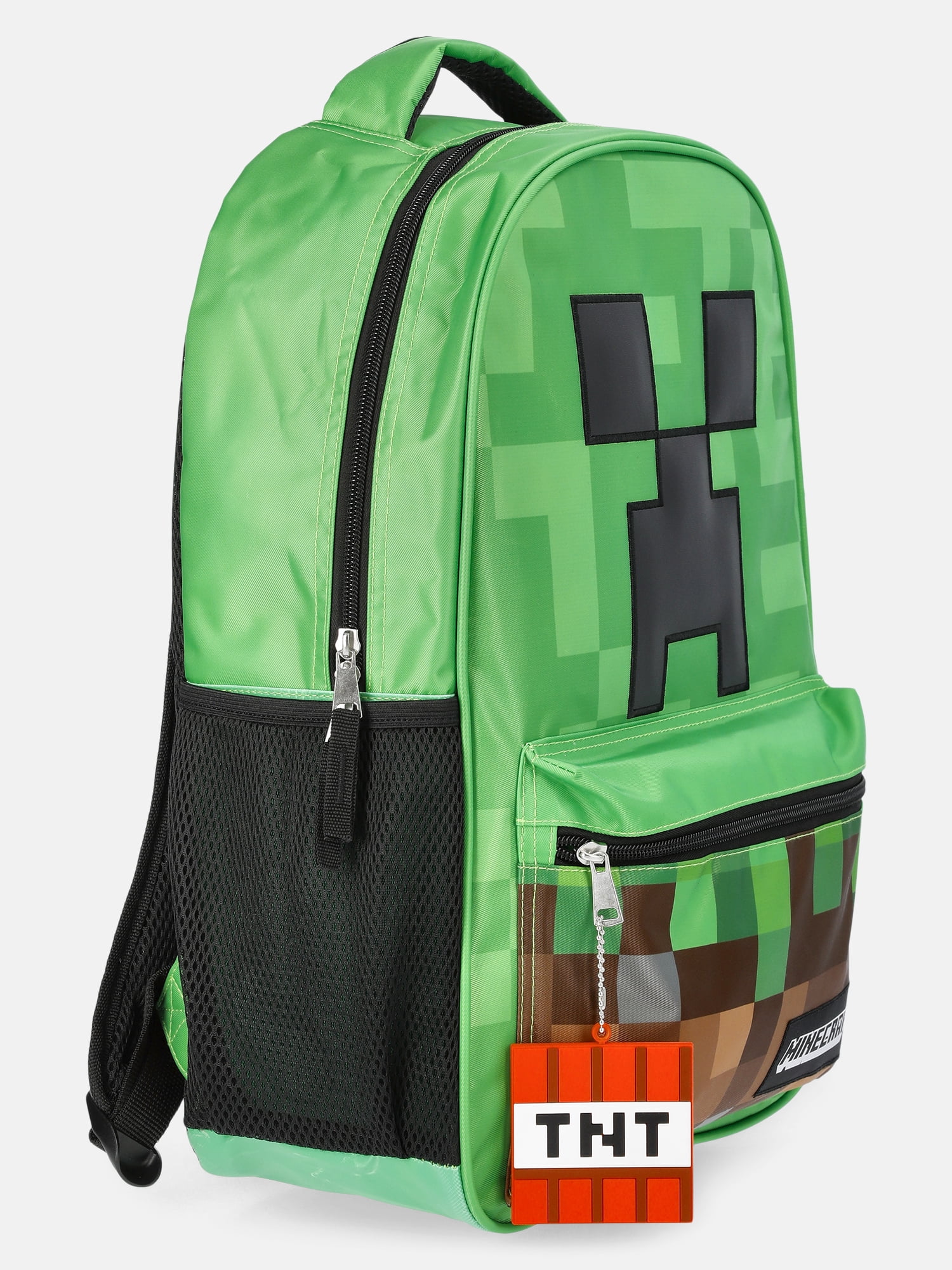 Minecraft Boys 17" Creeper Big Face Backpack, Green