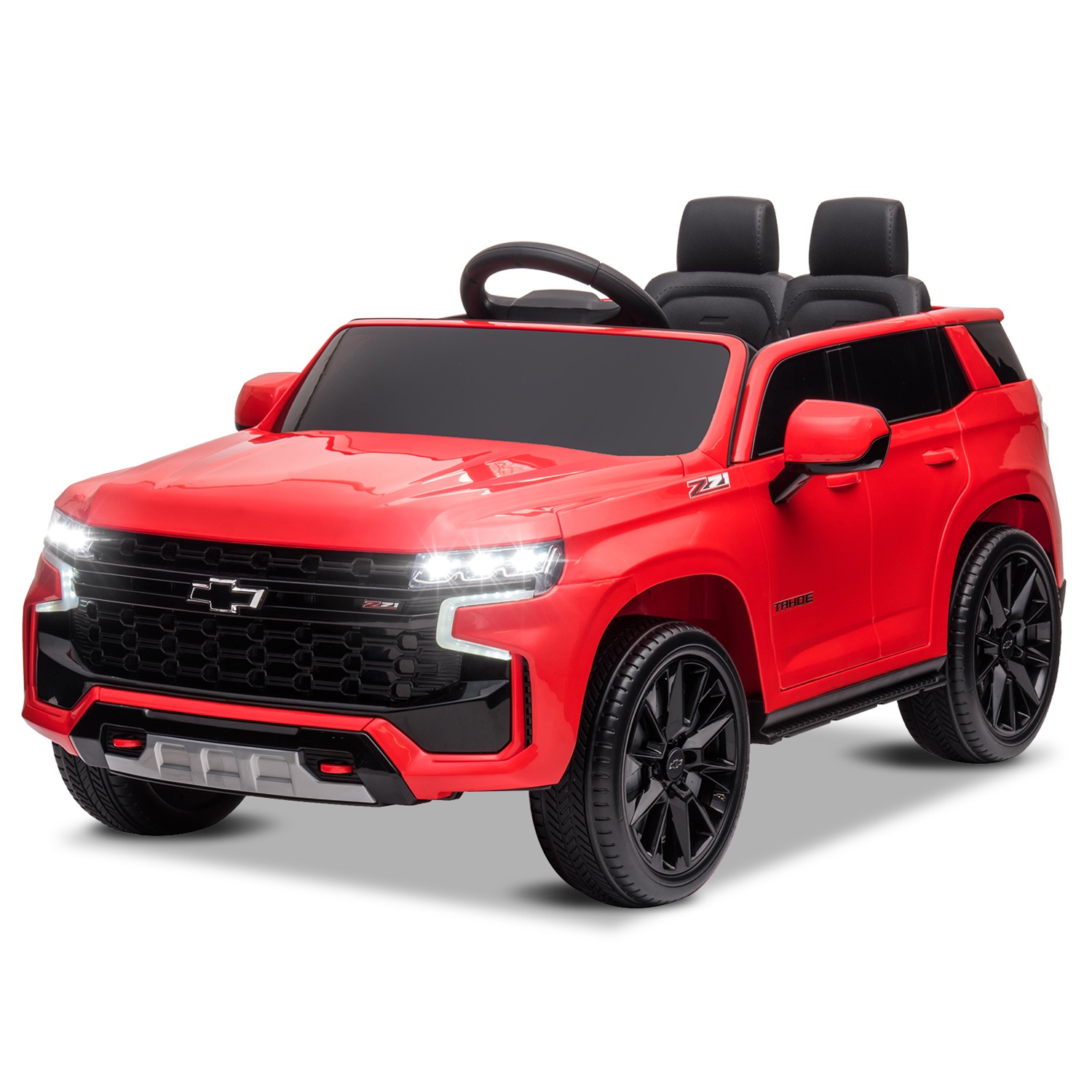 CIPACHO Licensed Chevrolet 12V Ride On, Electric Kids Car Toys with 2.4G Remote Control Dual Drive SUV, Red