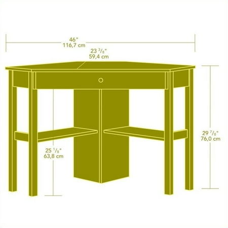 Sauder Beginnings Corner Computer Desk Cnc In Cinnamon Cherry