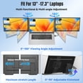 thumbnail image 4 of 15.6" Laptop Screen Extender, Ultra Light & Thin Triple Portable Monitor for Laptop with 1080P FHD IPS Display, 2 Cable USB-C/HDMI Plug-Play Monitor Extender for Mac/Win/Android, Fits 13-17" Laptops, 4 of 9