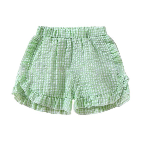 Juslio Girls Shorts Casual Elastic Waist Cotton Shorts Breathable Solid Shorts Sizes 100