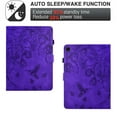 thumbnail image 3 of Case for Samsung Galaxy Tab A9 8.7 inch 2023, PU Leather Flip Case with Credit Card Slot Auto Sleep/Wake Kickstand Shockproof Full Body Ptotective for Galaxy Tab A9 8.7" Tablet, Purple, 3 of 10