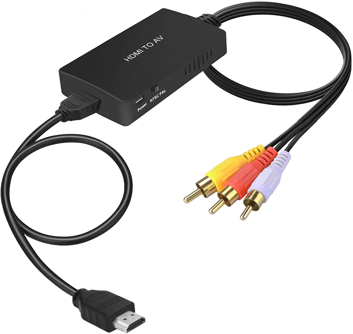 HDMI to RCA Converter, HDMI to AV Composite Video Audio Converter Supports PAL/NTSC for TV Stick, Roku, PS4, Xbox, Switch, Blu-Ray, DVD Player - Walmart.com