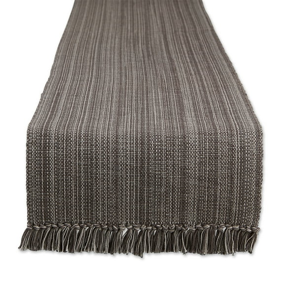 Variegated Gray Fringe Table Runner