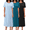 Black,star,blue Green, variant on Ekouaer 3 Pack Sleepshirt Women Long Nightgown Lounge Sleep Dress Sleepwear Nightshirt Short Sleeve Sleepwear