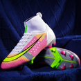 thumbnail image 4 of Botas de fútbol de alta calidad para hombre, zapatos de fútbol ultraligeros de tobillo alto para exteriores, cornamusas profesionales de entrenamiento de césped, cornamusas Unisex, 4 of 5