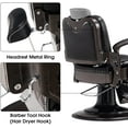 thumbnail image 7 of BarberPub Heavy Duty Metal Vintage Barber Chair All Purpose Reclining Hydraulic Spa Chair Hair Styling Equipment 9216 Black, 7 of 7