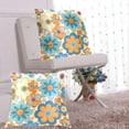 thumbnail image 6 of Bright Color Retro Groovy Flowers Throw Pillow Covers Pillowcases 20 x 20 Inch Home Decor 2 Packs for Bedroom Sofa, 6 of 6