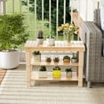 thumbnail image 6 of EDX 3-Tier Bamboo Shoe Rack Bench, 11.3 x 27.6 x 17.8 Inches Compact Storage Organizer with 286lb Capacity for Entryway, Bedroom and Living Room, Wood, 6 of 10