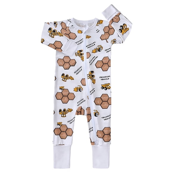 WIBACKER Viscose from Bamboo Footless Pajamas for Infant Baby Boys Zipper Pjs Sleep 'N Play Footed Romper 0-24M