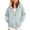 Gray-1, variant on Girls Zip Up Hoodie Fleece Sweatshirt Jackets with Pocket Full-Zip,Hooded Design,Long Sleeve,Solid Color,Casual Jacket,Fall Winter,Back to School Wear