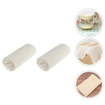 LEORX 2Pcs Premium Beige Cheese Cloths for Straining Reusable Fabric for Cooking Broth and Juice