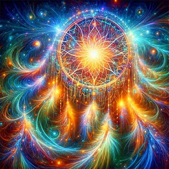 DIY 5D Diamond Painting Kit (For Adults) Diamond Painting "Dream Catcher" - Full Diamond Crystal Rhinestone Embroidery Craft Kit, Can Be Used As Gift, Wall Decoration