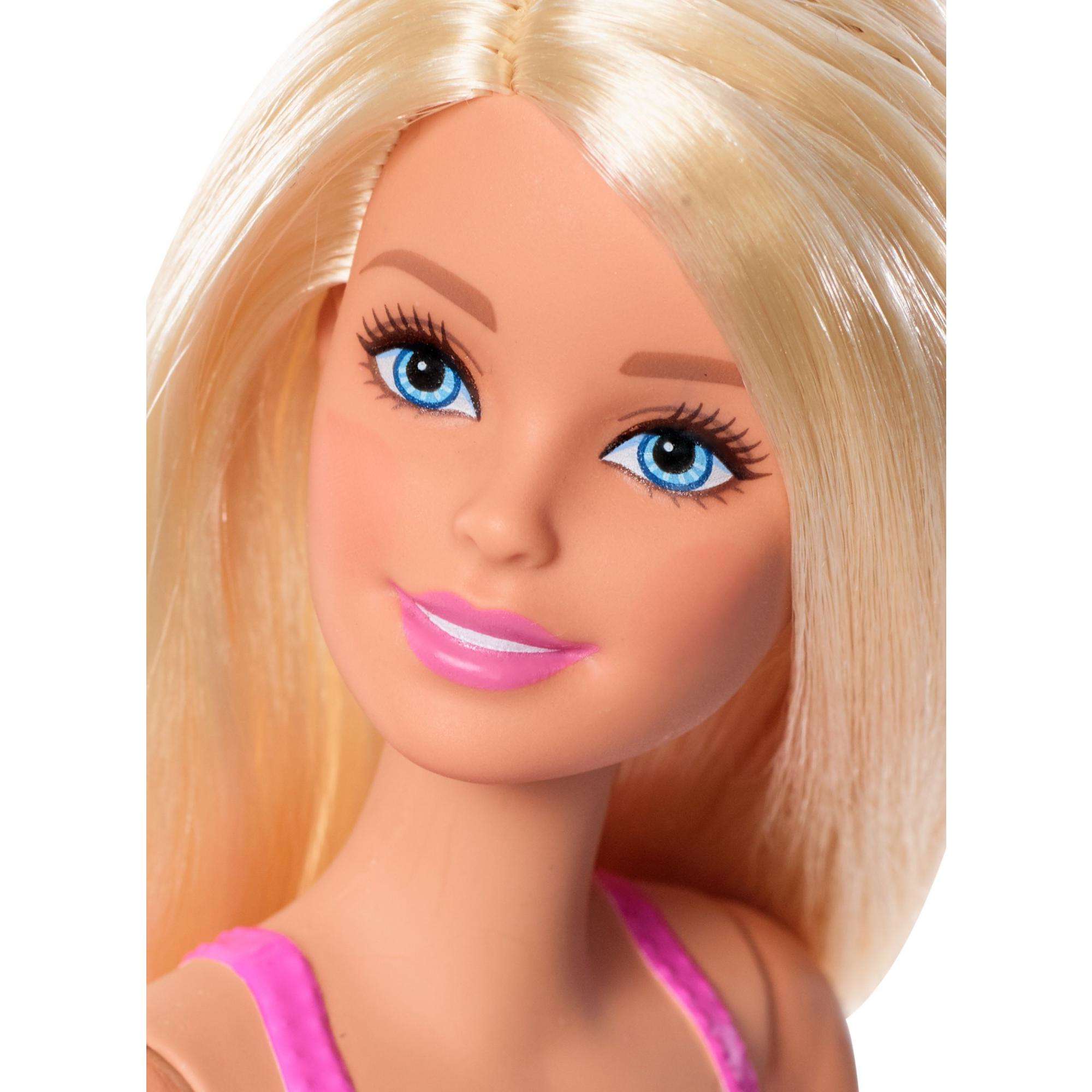 Barbie Beach Doll with Pink Graphic One-Piece Swimsuit - image 3 of 5