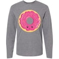 thumbnail image 3 of Inktastic Hot Pink Donut Long Sleeve T-Shirt, 3 of 5