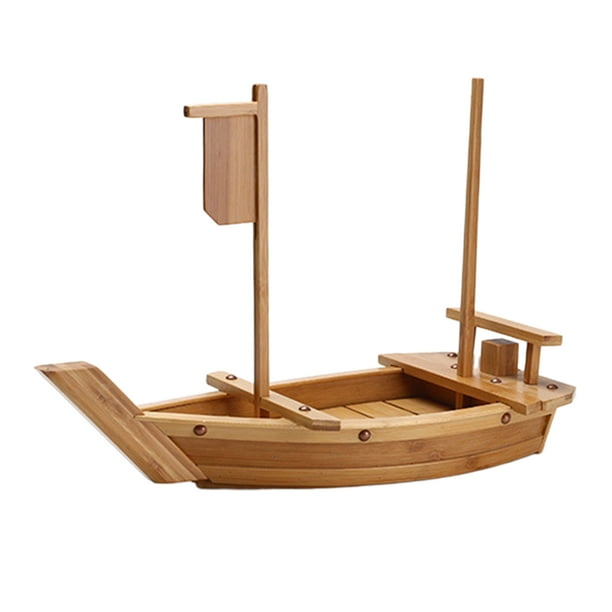 Bandeja de Madera para Servir Sunnimix Barco Sashimi de Cocina Japonesa