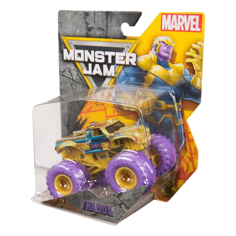 Monster Jam Marvel 1/64 ミニカー 4種セット Monster Jam, Marvel 1:64 Scale Vehicle Monster Truck Single Pack