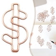 thumbnail image 2 of Shiogb Paper Clips, Metal Bookmark, Decorative Paper Clips, Desk Notebook Organizer, Rose Gold, 2 of 5