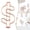 Rose Gold, variant on ZOURIH 5 Pcs Creative Green Dollar Sign Divided Paper Clip Metal Bookmark Plating office Clip for Home office School File organizing,5