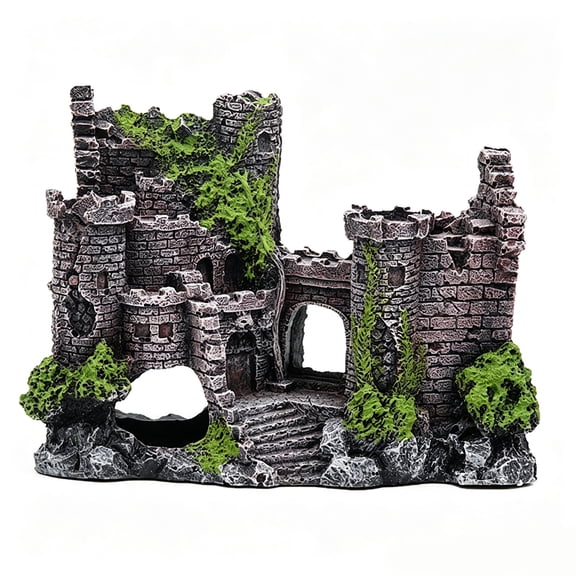 Castle Aquarium Decorations, Fish Tank Decor for Aquatic Pets, Betta Fish Tank Accessories for Play Rest Breeding