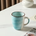 thumbnail image 4 of MALACASA 12oz Coffee Mugs, Set of 6, Stoneware Hot Chocolate Coffee Set, Blue, 4 of 8
