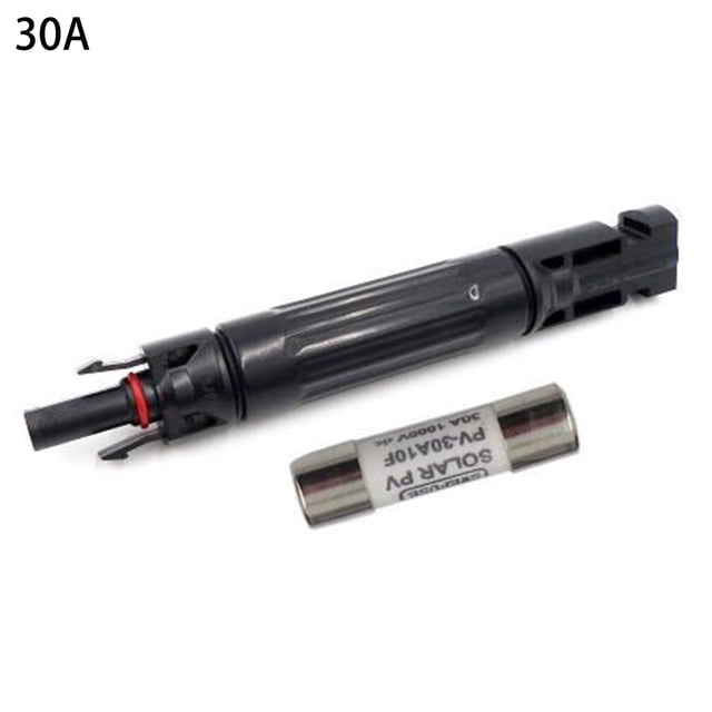 Lefu Compatible with Solar Panel 15A or 30A Inline Fuse Connector Black