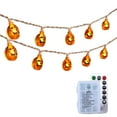 thumbnail image 1 of Halloween Pumpkin Lantern String Lights LED 8 Lighting Modes Fairy Light Battery-Powered Remote Control for Holiday Party Decoration, 1 of 9