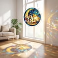 thumbnail image 5 of 7.48" Color Catcher Acrylic Puzzle Window Hanging Stained Glass Window Hanging, Cute Dog Sleeping On Moon Sun Catcher for Window Door Home Decor, Dog Suncatcher Christmas Mother's Day Birthday Gifts, 5 of 9