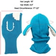 thumbnail image 6 of GRNSHTS Baby Toddler Girls Boys Winter Warm Hat Hooded Scarf Earflap Knitted Cap (Blue), 6 of 7