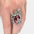 thumbnail image 4 of MayiaHey Red Stone Dragon Ring, Vintage Wings Dragon Biker Ring for Men, Red Crystal Dragon Animal Ring Gothic Dragon Totem Jewelry, Rhinestone Dragon Ring Punk Dragon Animal Biker Ring, 4 of 5