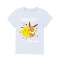 thumbnail image 1 of Camiseta Pokémon para niñas y niños Pikachu Eevee azul 7-8 años, 1 of 7