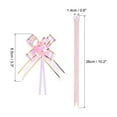 thumbnail image 2 of Uxcell 3.3inch Pull Bows Gift Wrapping Pull Bow Gold Thread Style Baskets Present Bows Ribbon Light Pink 100 Pcs, 2 of 6