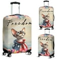 thumbnail image 2 of Freedom Devon Rex on Independence Day 4th of July Travel Luggage Cover Cat Lover Kitten Owner Gifts Suitcase Dust Protective Decor - 01005, 2 of 5