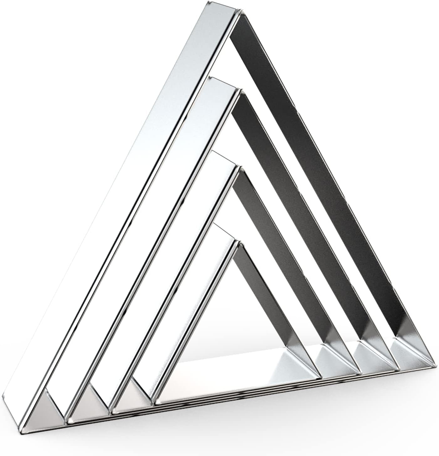 Equilateral Triangle Cookie Cutter Set Large 5 Inch, 4 Inch, 3 Inch