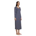 Lands' End Women's Supima Cotton Long Sleeve Midcalf Nightgown
