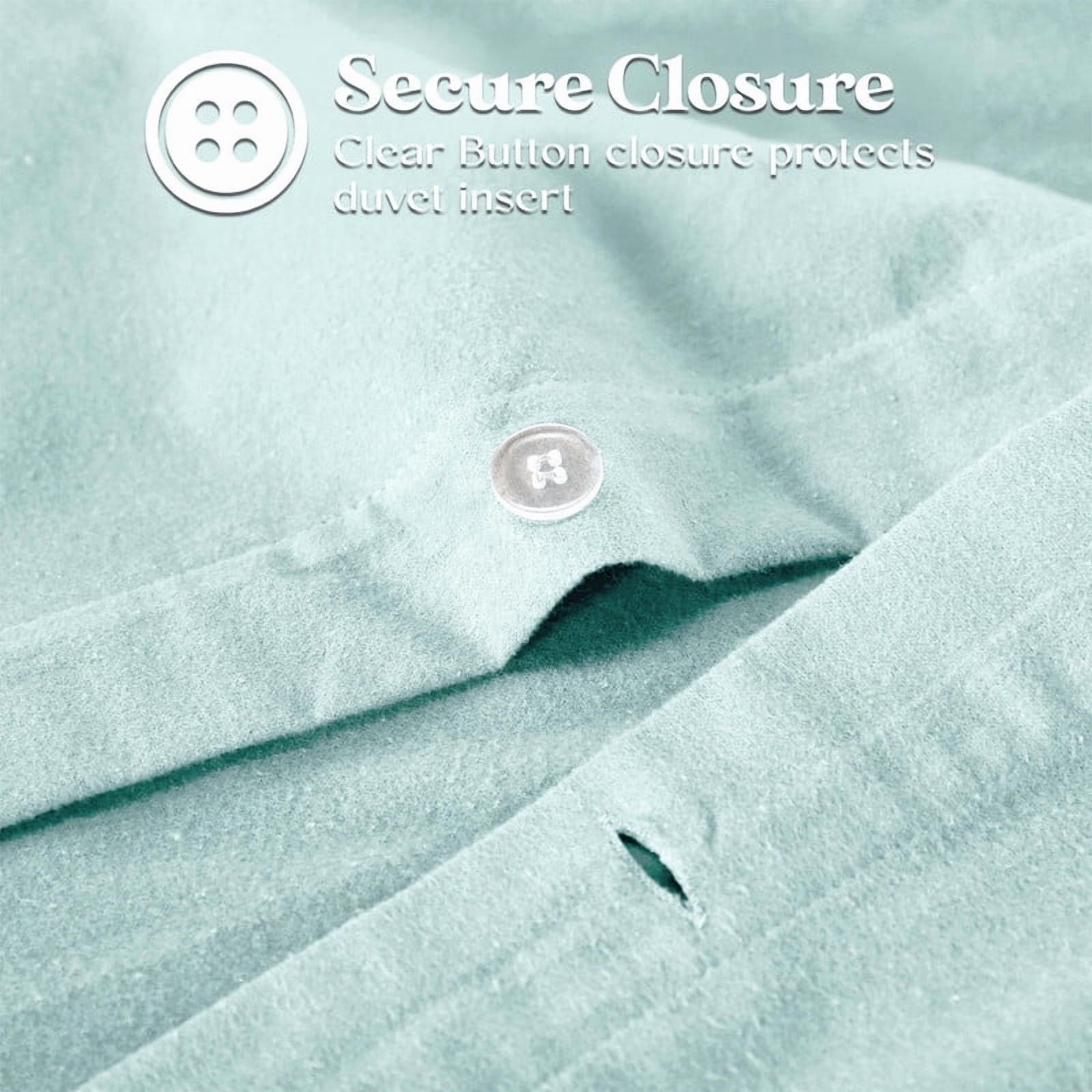 Superior Cotton Flannel Solid Duvet Cover Set, Full/Queen, Light Blue