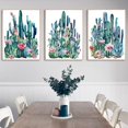 thumbnail image 2 of Botanical Wall Art Tropical Plants Canvas Prints Bedroom Decor Green Cactus Picture 3 Pieces/Sets Minimalist Succulents Posters Home Decoration 12 x 16 Inch for Bathroom Living Room Office(No Framed), 2 of 6