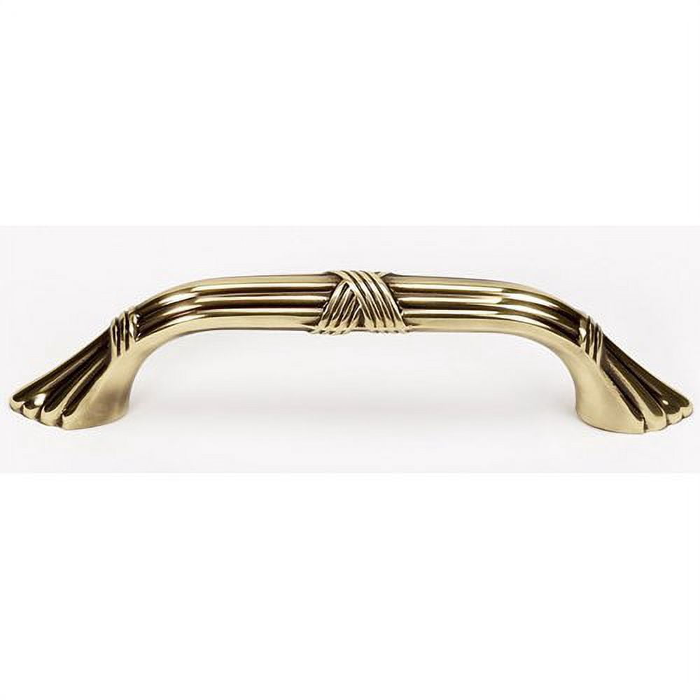 Ribbon and Reed 6" Center Arch Pull, Antique English Matte