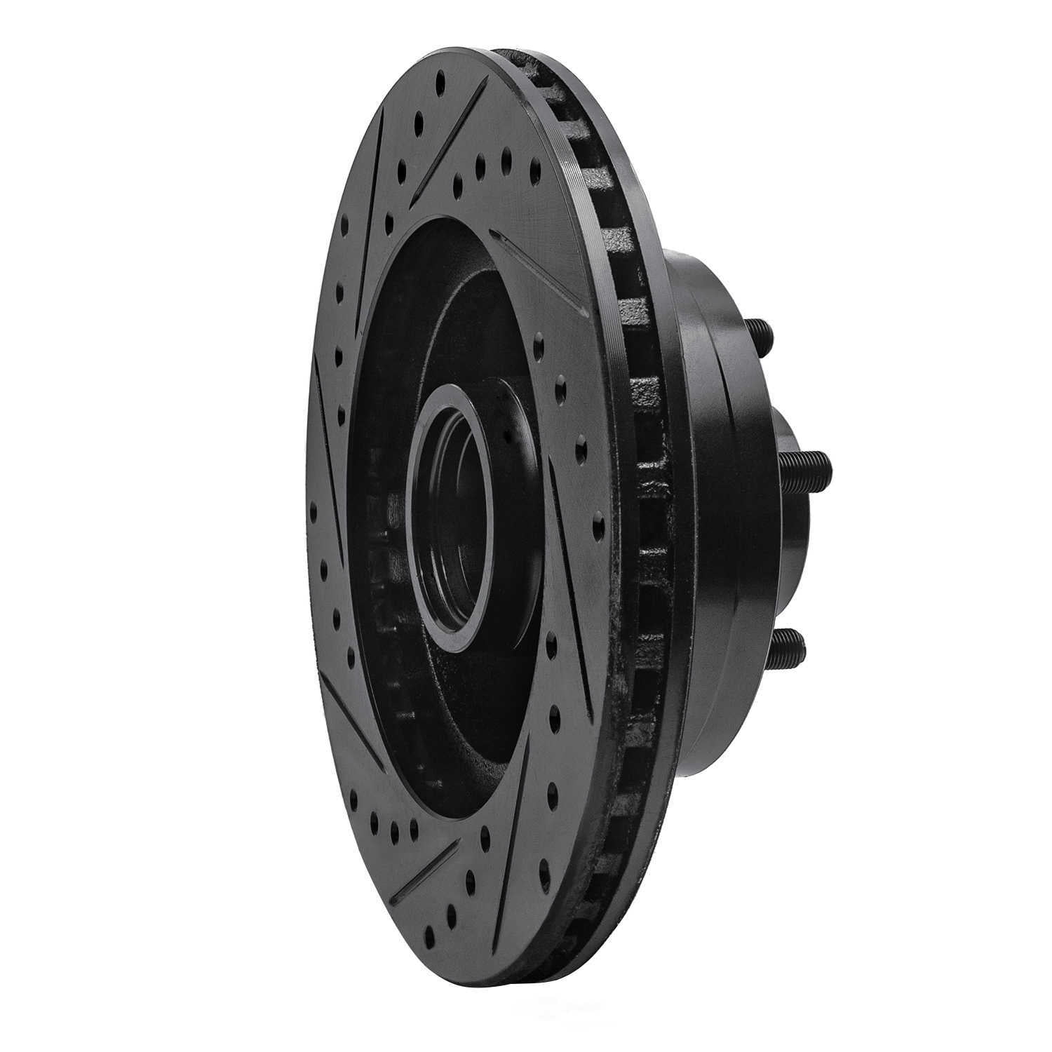 Dynamic Friction Company 633-40068R DFC Brake Rotor - Drilled And Slotted - Black