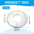 thumbnail image 2 of Brida de Pared Uxcell, Placa Escutcheon Autoadhesiva de Acero Inoxidable para Decoración de Grifo de Cocina y Baño 1.7", 2 of 7