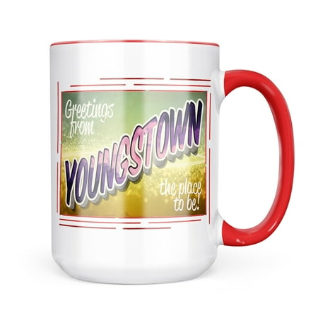 

Neonblond Greetings from Youngstown Vintage Postcard Mug gift for Coffee Tea lovers