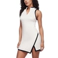 thumbnail image 1 of B91xZ Robe Tunique d'Été pour Femmes Sans Manches Col en V Robe Chandail Boutonnée Tricotée Ajustée Élégante Maxi Robes, Blanc P, 1 of 4