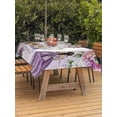 thumbnail image 3 of Outdoor Tablecloths with Umbrella Hole & Zipper, Happy Birthday Tablecloth Rectangle 60x84 Inch, Purple Luxury Dress Crown Carriage Flowers Waterproof Table Cloth, Patio/Pool/Picnic Table Covers, 3 of 8