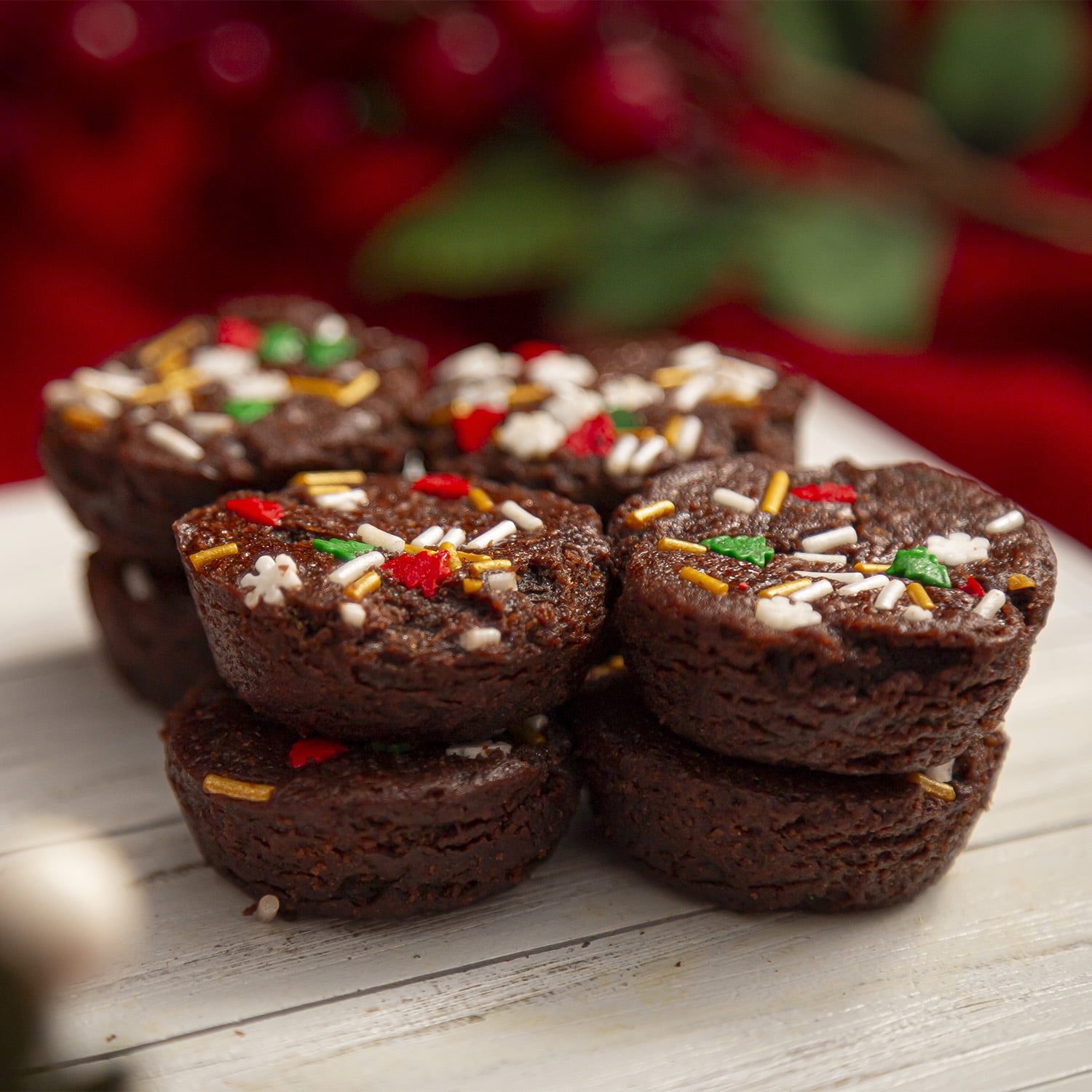 Freshness Guaranteed Holiday Brownie Bites, 22.2 oz, 33 Count (Soft, Baked, Sweet Dessert)