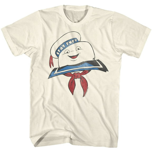 Real Ghostbusters Stay Puft Head Natural T-Shirt