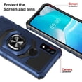 thumbnail image 5 of Compatible for AT&T Maestro 3 Case w/Tempered Glass Screen Protector [Military Grade] Ring Car Mount Kickstand Shockproof Hard Phone Case - Blue, 5 of 7