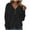 Black, variant on LYXSSBYX Winter Coats for Women Fashion Women's Winter Casual Long Sleeve Button Solid Hooded Coat