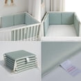 thumbnail image 3 of Xihbxyly Paletas no reclamadas Juego de ropa de cama para cuna 6 piezas de malla transpirable, forro de cuna de algodón suave acolchado para prevención de choques, ropa de cama para cuna para niños y, 3 of 5