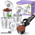 thumbnail image 1 of Reusable K Cups with Coffee Scoop: Upgraded Dual-Mesh Reusable Coffee Pods for Richer Coffee NO Grit - Universal Stainless Steel Filter, 1 of 1